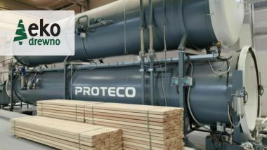 PROTECO FRT Wood Fire retardant treated wood drewno impregnowane ciśnieniowo przeciwogniowo NRO nierozprzestrzeniające ognia EKODREWNO